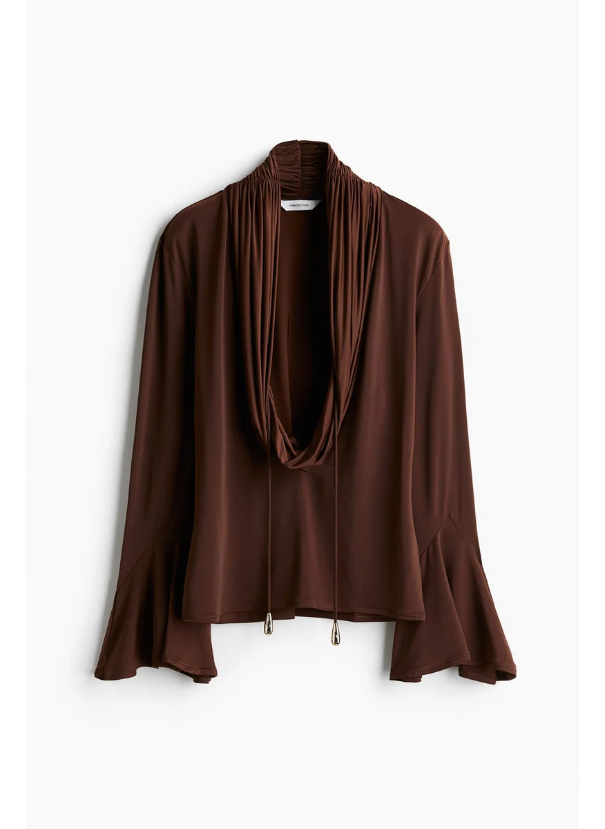 اتش اند ام Cowl-Neck Jersey Top