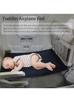 Beauenty Airplane Bed for Toddler, Airplane Footrest for Kids Seat Extender, Portable Toddler Travel Bed, Airplane Leg Rest for Kids to Lie Down, Baby Travel Essentials for Flying Sleeping（Black）  - Image 5