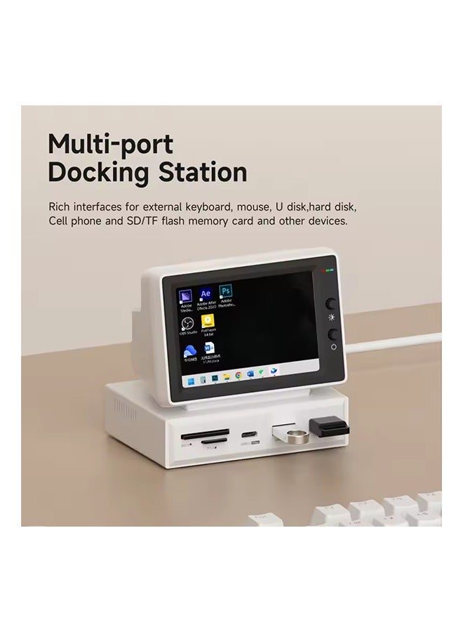 3.5inch IPS Mini Screen AIDA64 Mini PC CPU RAM HDD Data Monitor Display Sub Screen with USB C Hub for Laptop PC MacBook - Image 3