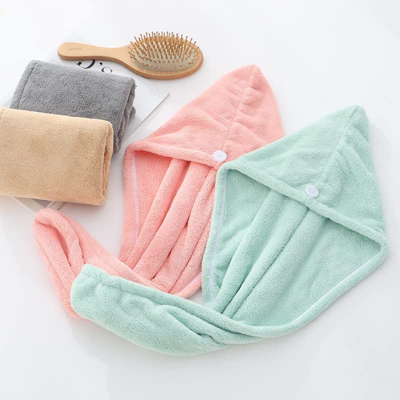 AYUS Hair Towel Wrap for Women Hair-Drying Bathrobe Magic Hair Warp Towel Super Quick-Drying Microfiber 500 GSM Hair Towel(Multi Color) (Microfiber Hair Wrap Plain, 2) - Image 1