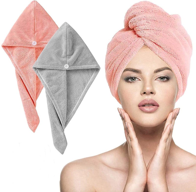AYUS Hair Towel Wrap for Women Hair-Drying Bathrobe Magic Hair Warp Towel Super Quick-Drying Microfiber 500 GSM Hair Towel(Multi Color) (Microfiber Hair Wrap Plain, 2) - Image 3