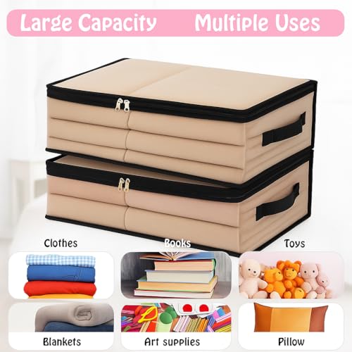 Blendmix Transparent Plastic Clothes Storage Bag Pack of 2|Foldable Saree Organiser for Wardrobe|Saree covers for storage|Clothes Organiser for Wardrobe|Saree Covers with Zip for Storage|Garments Saree Bags - Image 3