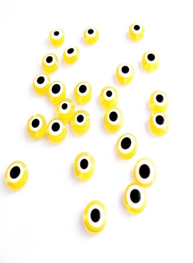 meryCraft 20 Pieces Round Shape Evil Eye Beads,Resin Beads 10mm, Jewellery Making, Rakhi, Anklet, Bracelet-Necklace-Key Rings-Big Acrylic Beads - Image 1