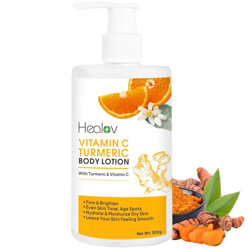 Healov Turmeric Lotion for Dark Spots â€“ Natural Skin Brightening Body Lotion â€“ Turmeric Face Cream to Cleanse Skin, Fight Acne, Even Tone, Clear Scars, and Sun Damage â€“ Dark Spot Cream for Hyperpigmentation - Image 1