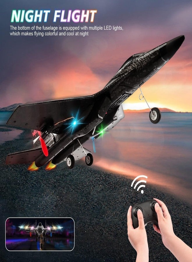 Amitasha Remote Control Airplane for Kids, RC Camera Glider Plane with Light Foam Aeroplane Fighter Jet for Kids Adults 360° Flip, Stunt Roll Drones Toy Gift for Kid Boys - Image 2
