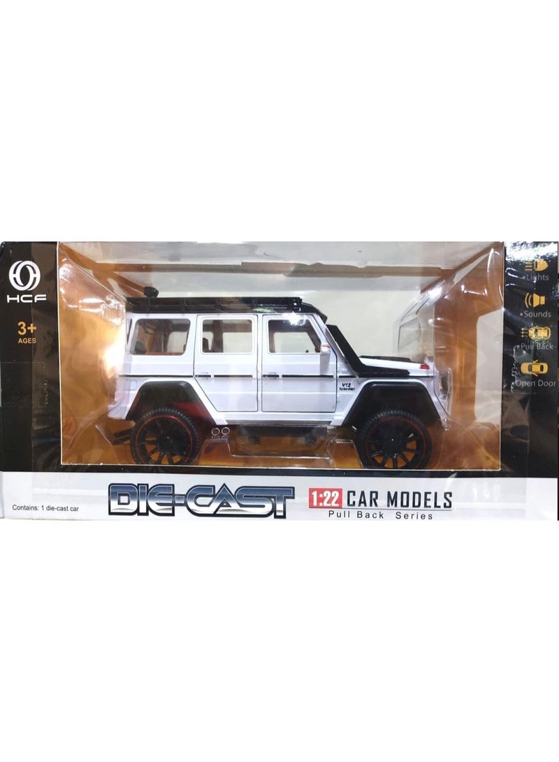 HCF 1:22 Diecast Car Toy with Light & Sound HCL-901 – Pull Back Action, Openable Doors, Hood & Trunk, Detailed Model Car for Kids 3+ - Image 2