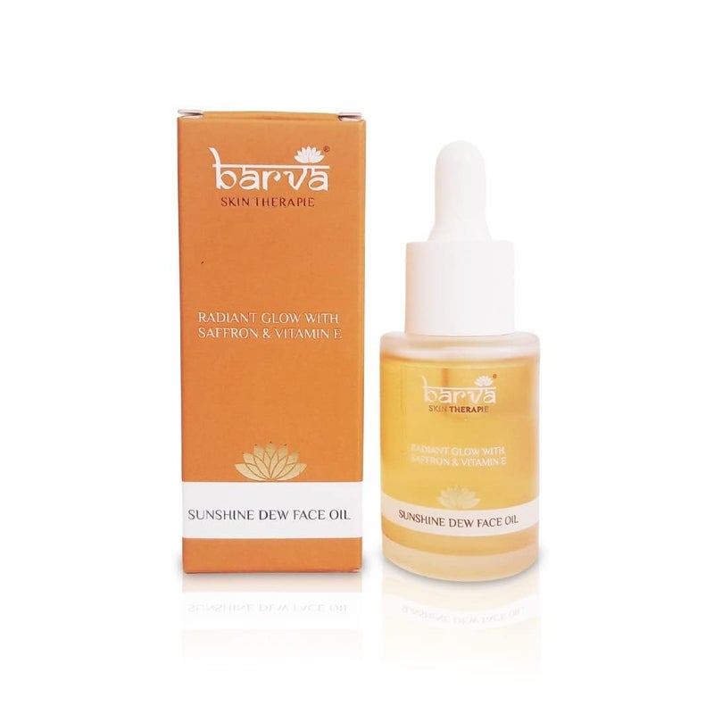 Barva Sunshine Dew Face Oil For Radiant Youthful  Glowing Skin Contains Saffron Vitamin E Turmeric Liquorice  Ghee blend30ml - Image 1
