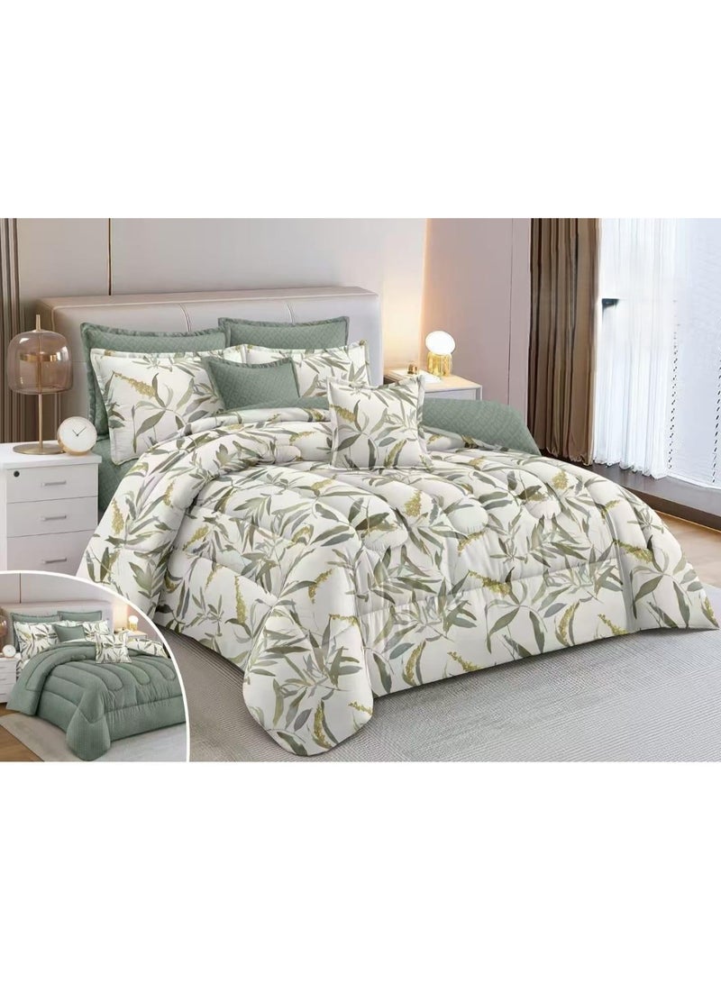 ريد روز مفرش نفرين ملكي فخم بتصميم مشجر حصري والوان جذابة تناسب ديكور غرفتك مقاس 240*260سم - Image 1