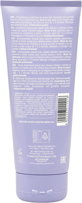Alfaparf Milano Semi de lino Smooth Acondicionador Alisador Cabello rebelde  - Image 2