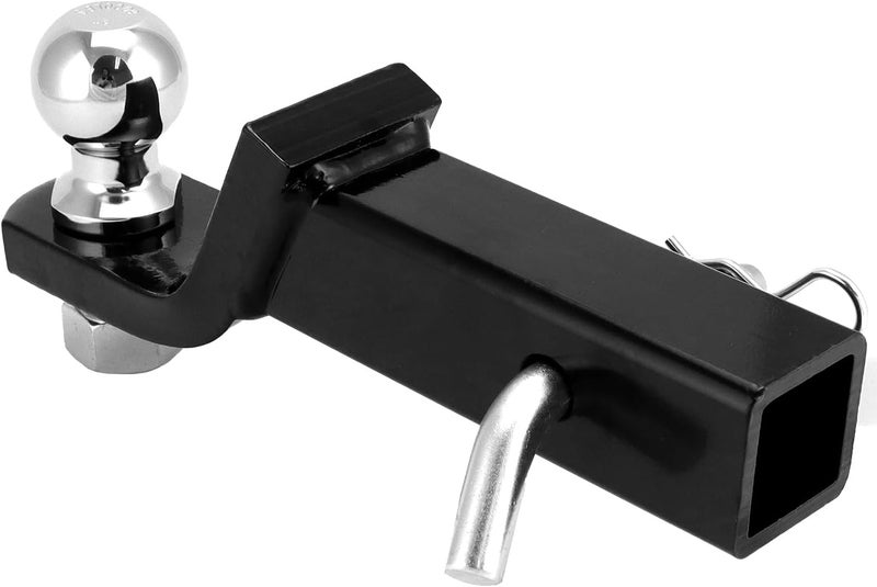 QWORK ® Towing Hitch for US Vehicles Lowered 50 mm - 2800 kg Load Capacity - 50 mm Ball Mount - 16 mm Pin and Clip - Image 1