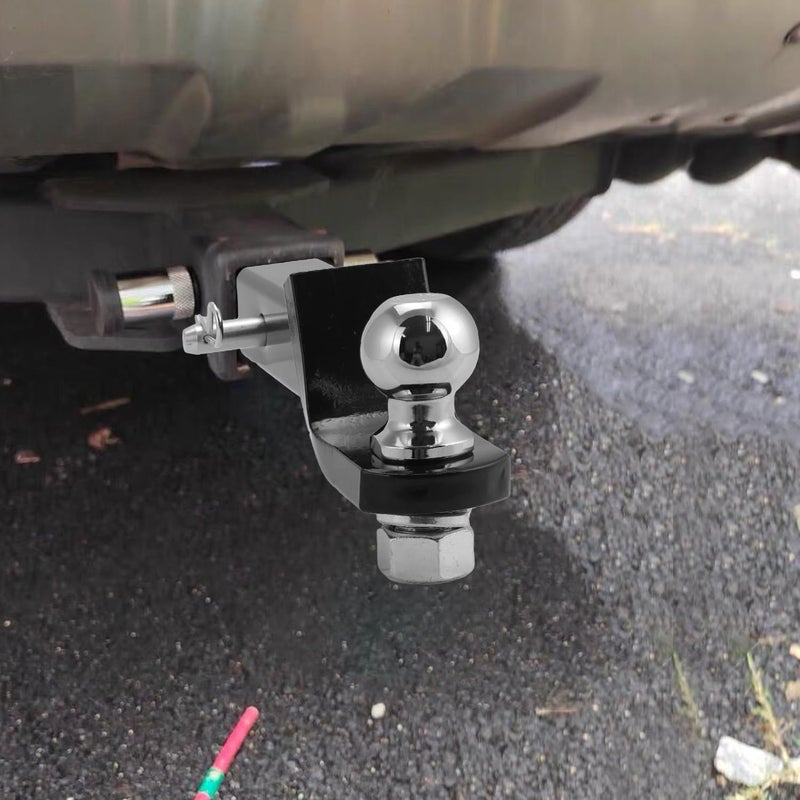 QWORK ® Towing Hitch for US Vehicles Lowered 50 mm - 2800 kg Load Capacity - 50 mm Ball Mount - 16 mm Pin and Clip - Image 4