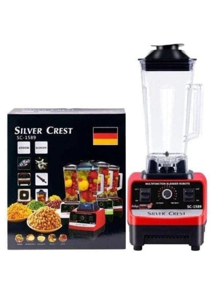 SILVER CREST Silver Crest 4500W Heavy Duty Commercial Grade Blender – Multifunctional Juicer Mixer with 2 Jars, Stainless Steel Blades, Fruit Processor, Grinder, Smoothie Maker, Dishwasher Safe (SC 1589)  - Image 2