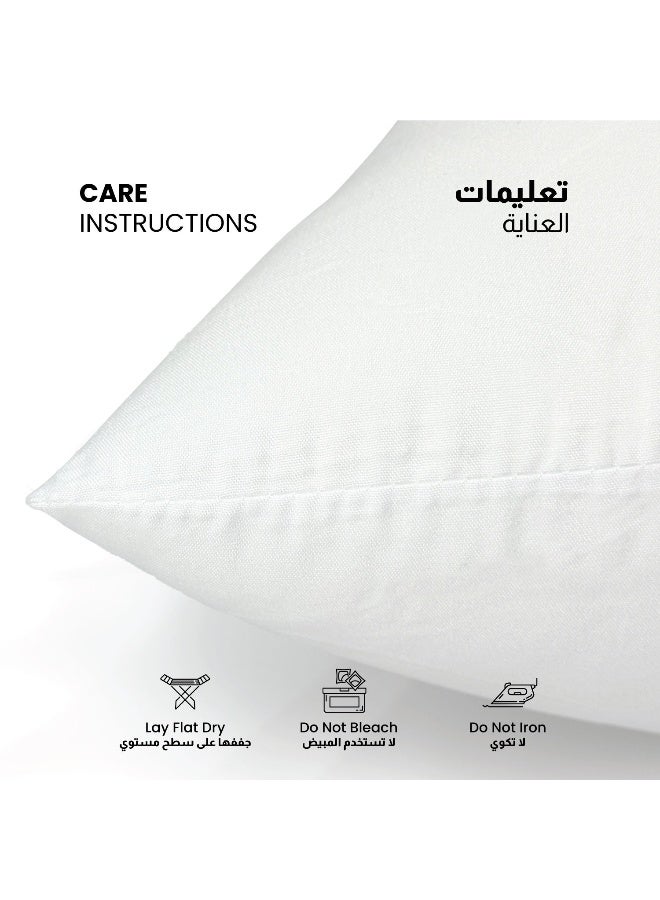 Rest Bedding Throw Pillows Insert Cushion Filler Outer Cover Microfiber Filling 850 Grams Ultra Soft Fiber Size 65X65Cm , 25X25Inch Cushion Inserts Home Decor White (Pack Of 2)  - Image 4