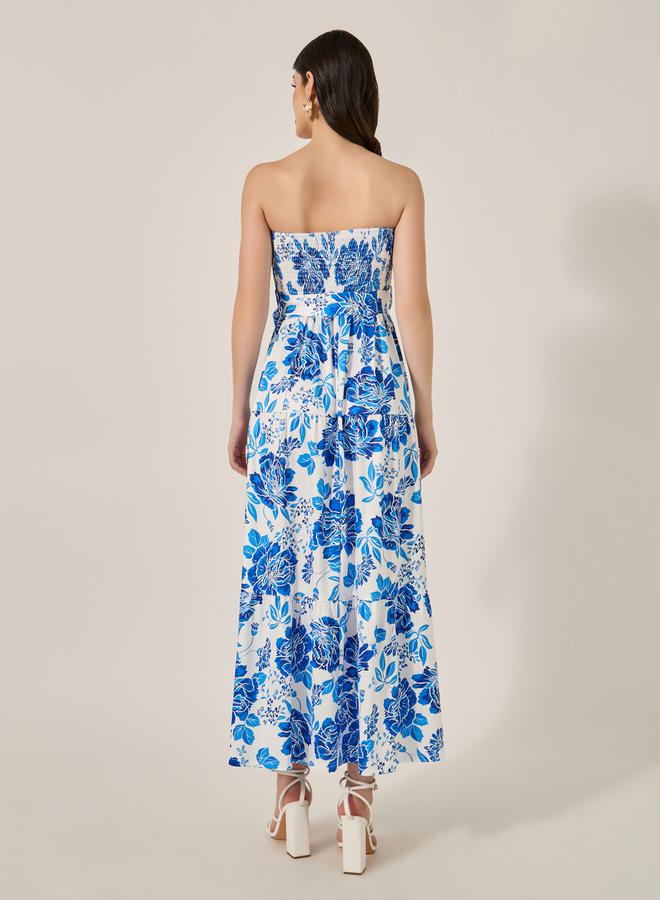 Floral Strapless Maxi Dress