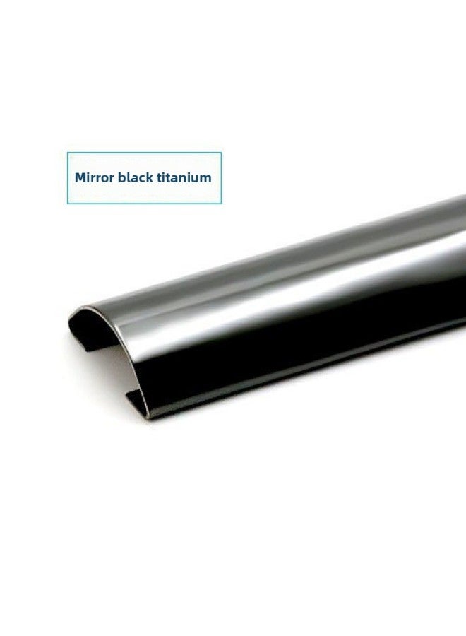 Stainless Steel Wiring Ground Surface-mounted Anti-stepping Artifact Invisible Wire Covering Ground Decorative Wire Network Wire Open Wire-Color:Mirror Black Titanium - 2.6cm (comes With Adhesive Backing)