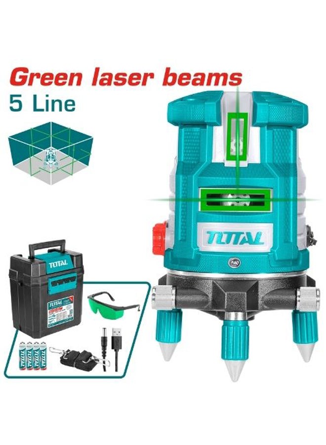 TOTAL Total Self-Leveling Line Laser(Green Laser Beams) 5 Lines- 30M Tll305205