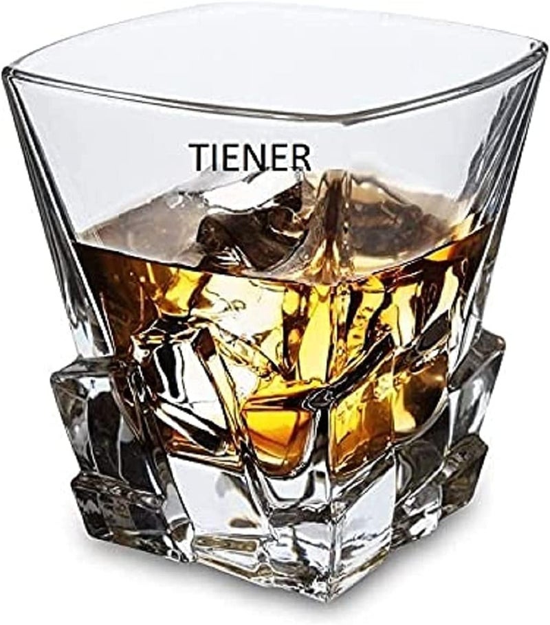 TIENER Elegant Whiskey Glass 300 Ml | Kitchen, Restaurant & Party Glass Set of (4) - Image 4