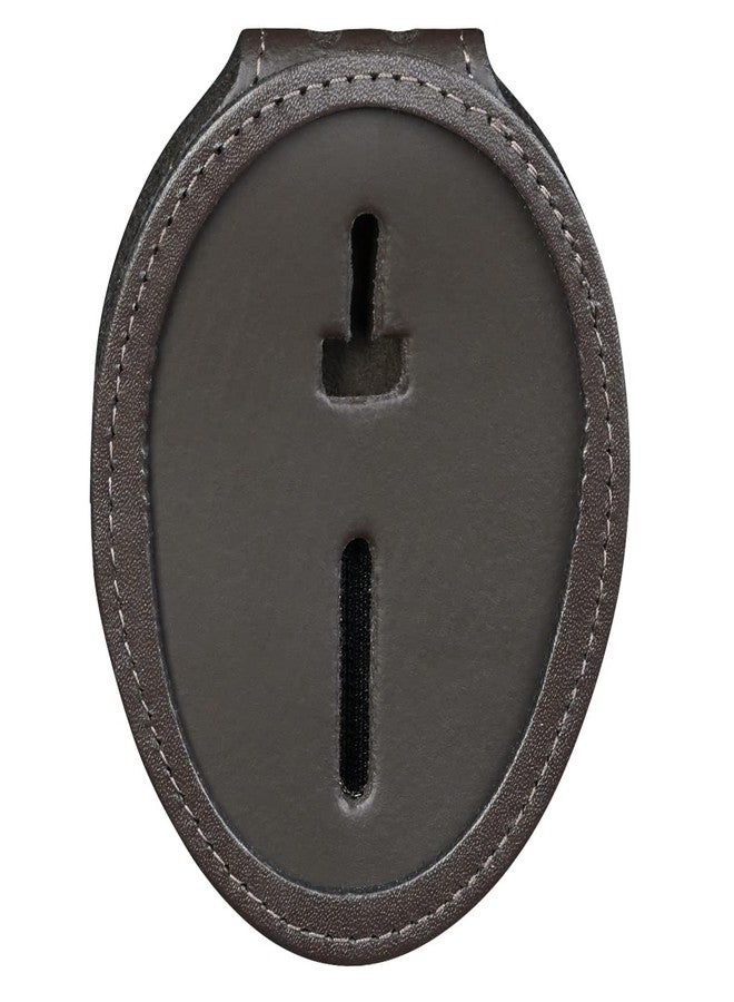 Perfect Fit Shield Wallets Los Angeles LAPD and Phoenix Badge Holder ID Holder Brown Leather with Belt Clip and Neck Chain (Cutout PF158) - Image 1