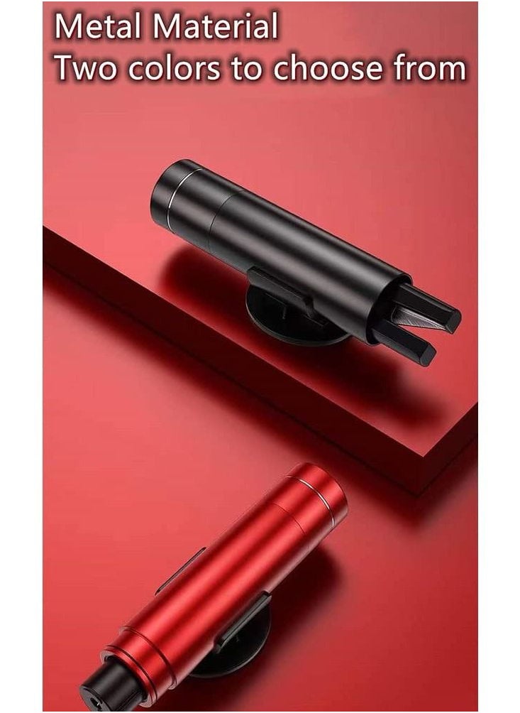 Portable Safety Hammer Emergency Escape Tool, Multifunctional Window Breaker with Seat Belt Cutter, Portable Safety Hammer Emergency Escape Tool, One Second Breaking Window Escape (Black)