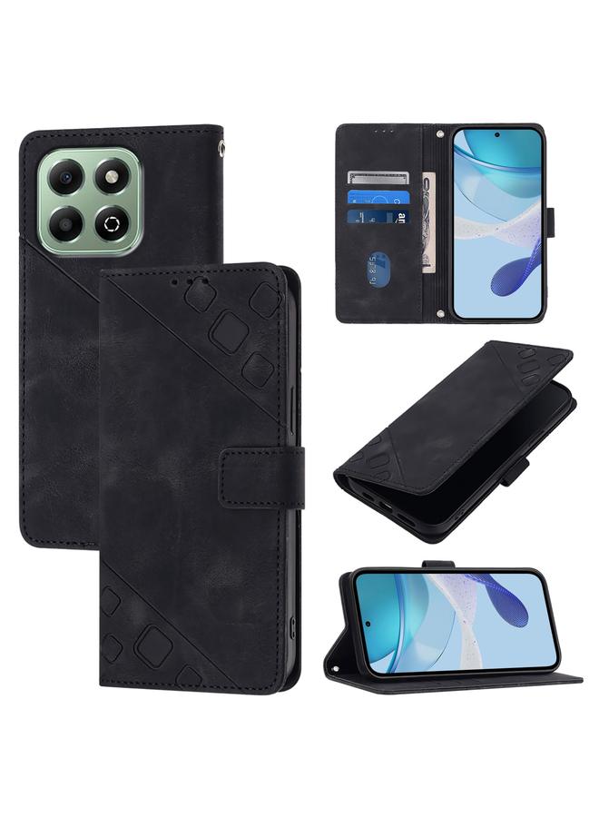 اس-توب جراب هاتف Honor X6b مصنوع من الجلد المنقوش بملمس الجلد - Image 1