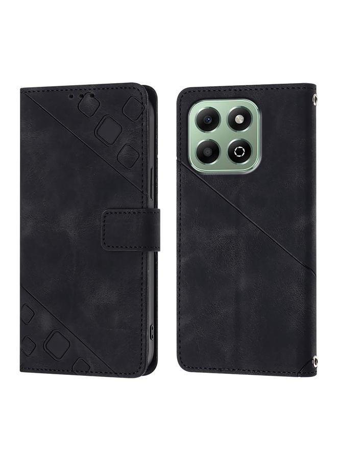 اس-توب جراب هاتف Honor X6b مصنوع من الجلد المنقوش بملمس الجلد - Image 3