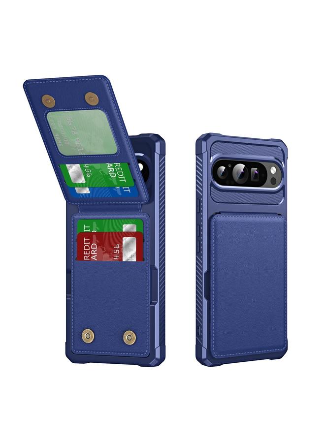 اس-توب جراب هاتف من الجلد مع حامل بطاقة عمودي لهاتف Google Pixel 9 Pro XL - Image 1