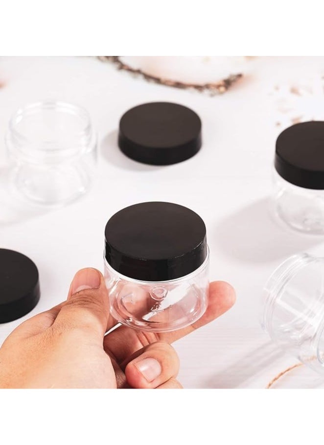 ORiTi 10-Piece Nail Art Plastic Storage Jar Black/Clear  - Image 5