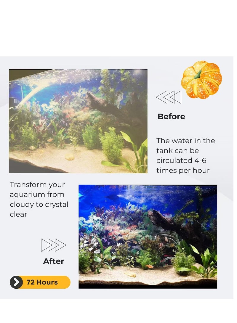 Angmei Aquarium Filter, Internal Fish Tank Filter 6w Fish Tanks, 400GPH Turtle Tank Filter, Whisper Aquarium Pump & Filter, Suitable for Freshwater and Saltwater - Image 2