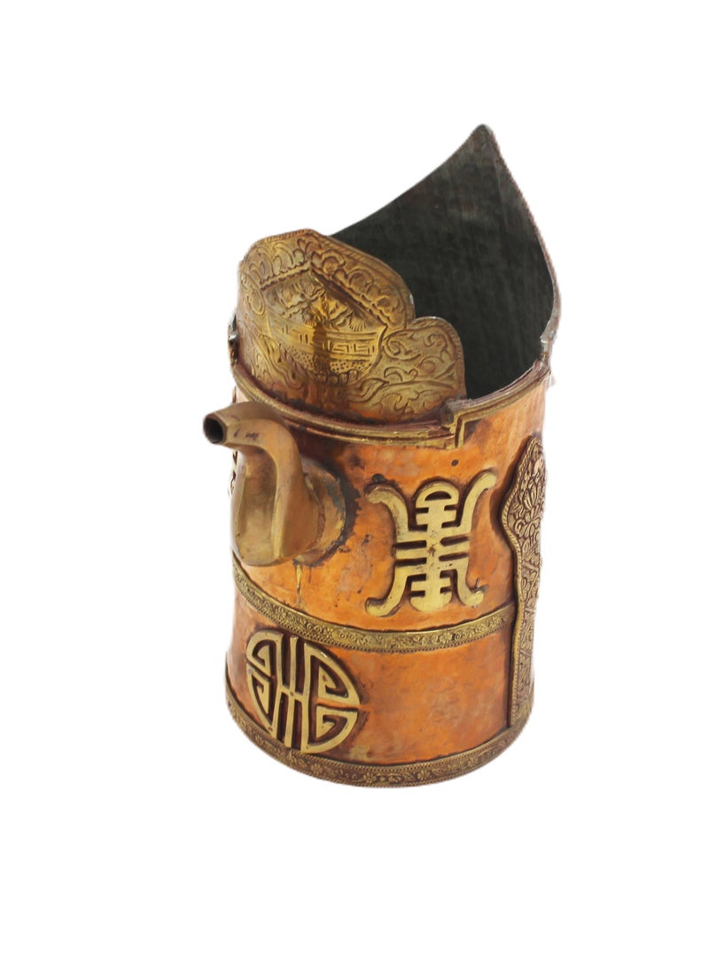 Antique Museum Handmade Arabic Traditional Copper Jar 23 cm  - Image 1