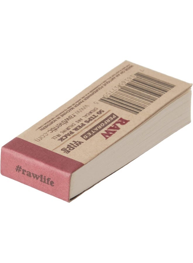 Raw ورق لف خام مثقوب واسع مع نصائح فلتر قطنية 10 عبوات = 500 نصيحة - Image 3