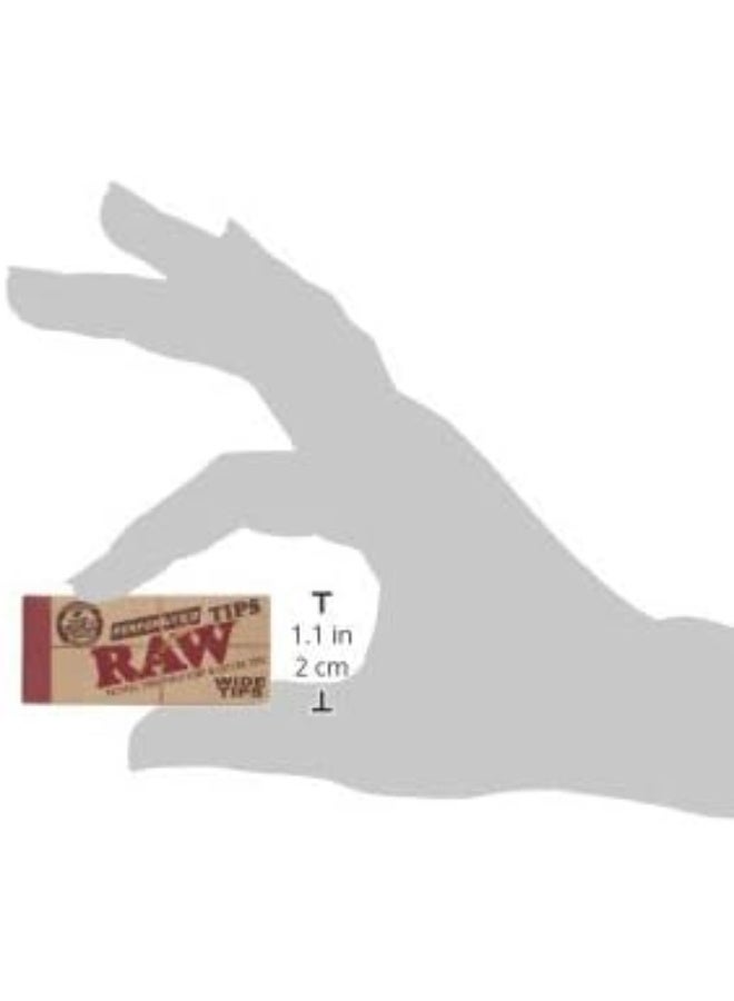 Raw ورق لف خام مثقوب واسع مع نصائح فلتر قطنية 10 عبوات = 500 نصيحة - Image 4