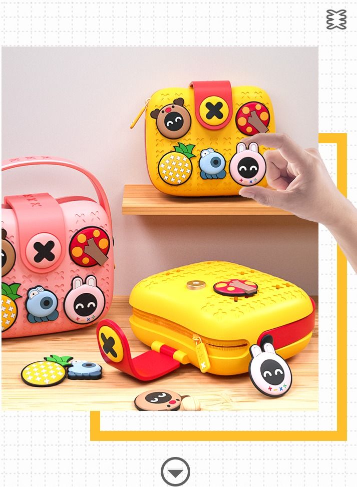 GULFLINK Kids Bags Children Shoulder Bags Girls Purse for Toys Cameras Children's Birthday Gift Yellow - Image 2