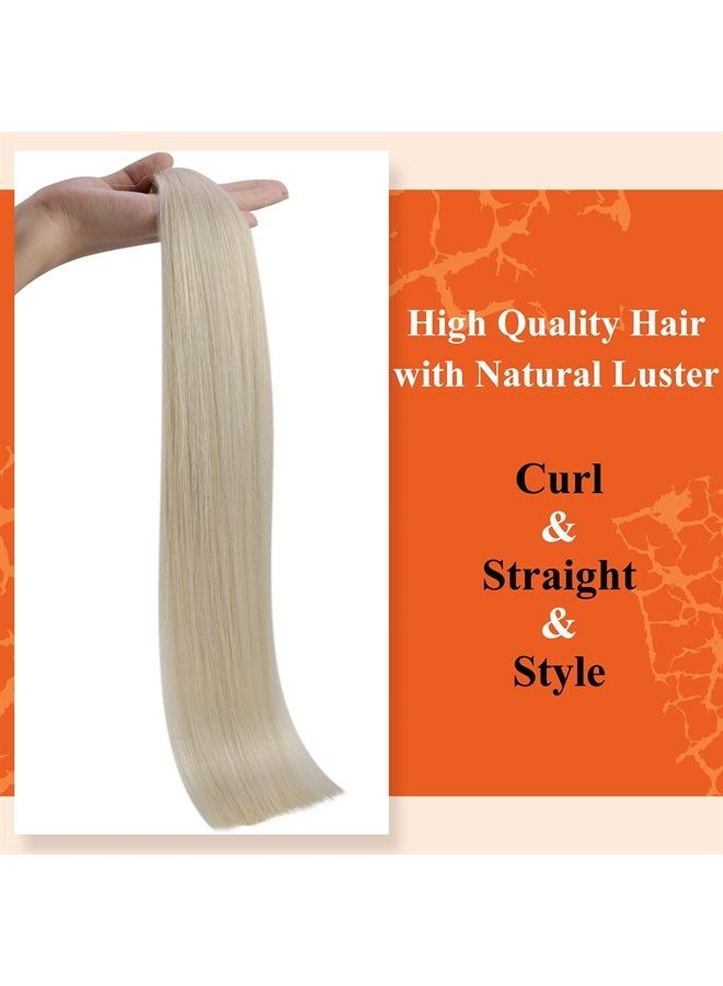 Full Shine Fusion Tip Extensions 18 Inch U Shape Keratin Tips Remy Brazilian Hair Color 60 Platinum Blonde Fusion Extensions U Tip Human Hair Extension 1g Per Strand 50 Gram - Image 5