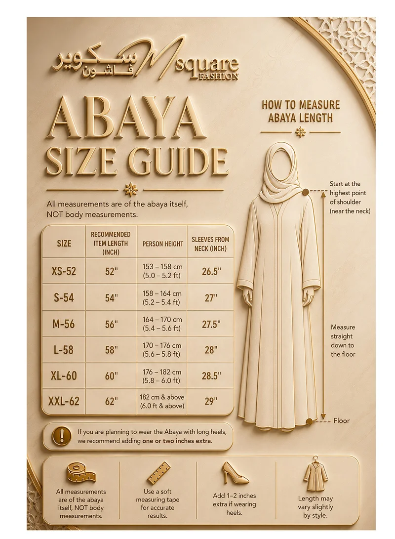 MSquare Fashion  Warm Suede Abaya with a stylish lapel collar I elegant essential for winter for Women | Best Price UAE