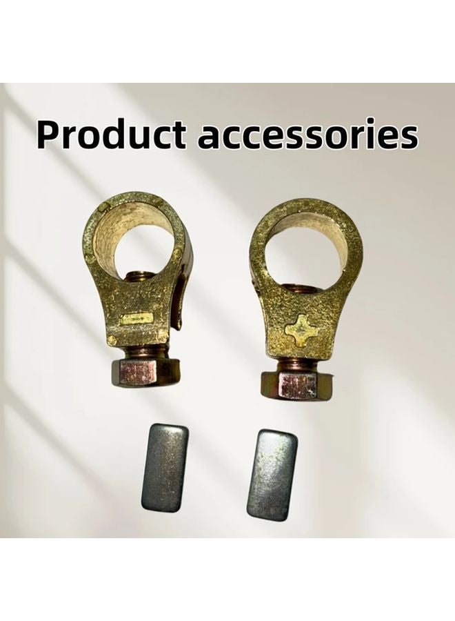 1 قطعة من النحاس موصل طرف البطارية الإيجابي السلبي مشبك بطارية السيارة النحاسي النقي - Image 1