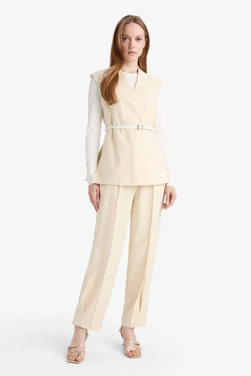 Defacto Regular Fit Satin Trousers