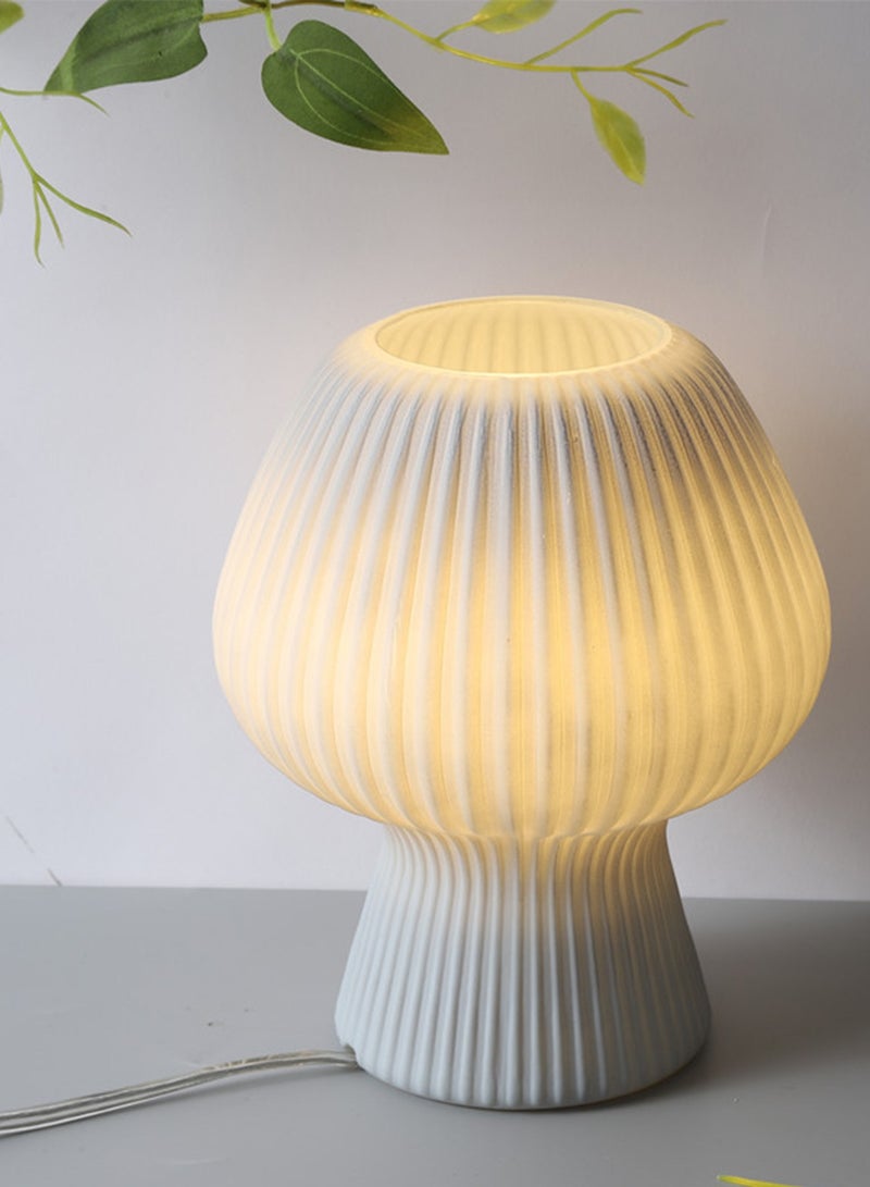 Sharpdo Tulip Table Lamp,3 Color Dimmable Modes  Glass Bedside Table Lamp, Night Lamps, Cute Small Nightstand Desk lamp for Home Decor, Study, Living, Bedroom, Gift，Bulb Included (D15cm*H19cm) - Image 2