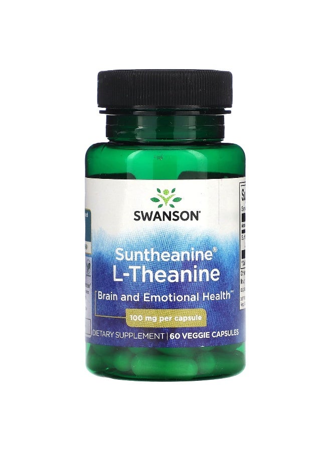 سوانسون، سونثينين L-ثيانين، 100 ملغ، 60 كبسولة نباتية