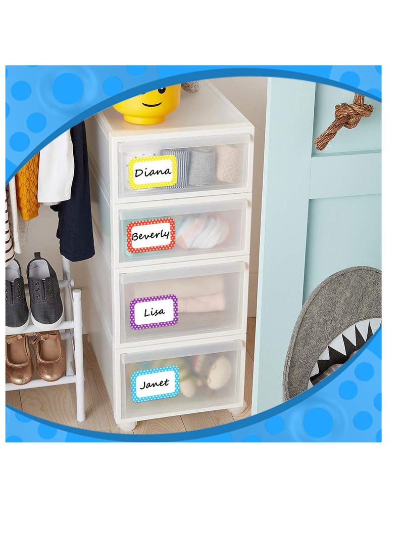 SUNSAR 300 sheets Tag Labels Stickers, Colourful Name Labels, Sticky Label Stickers, Border Stickers(8.9X5.8cm, 5 Colors) - Image 3