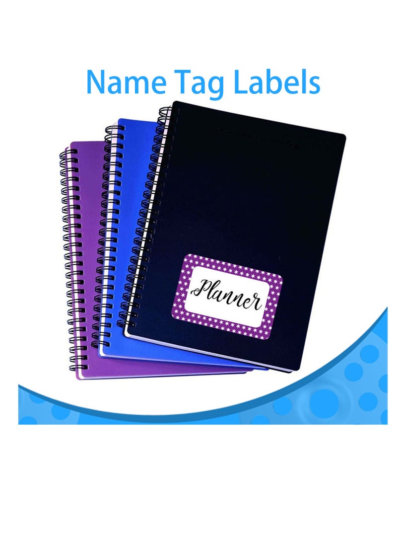 SUNSAR 300 sheets Tag Labels Stickers, Colourful Name Labels, Sticky Label Stickers, Border Stickers(8.9X5.8cm, 5 Colors) - Image 4