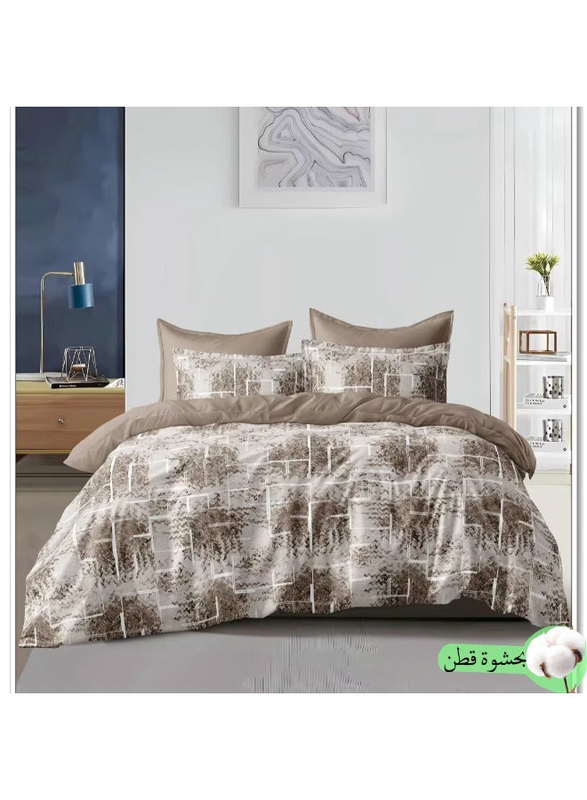 ShinyFlower Premium Thick Comforter 5 pieces set– Ultra-Soft Microfiber Fabric with Pure Cotton Filling, Warm & Breathable, Winter Quilt for Cozy Sleep - Image 1