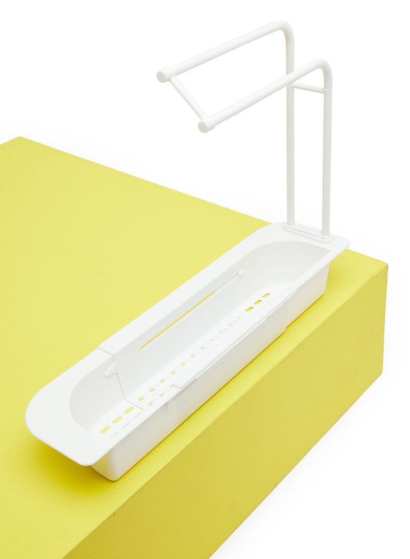 Hot Selling Multi Function Kitchen Sinks Draining Shelf Adjustable Sponge Storage Racks Plastic Sink Holder Kitchen Organizer