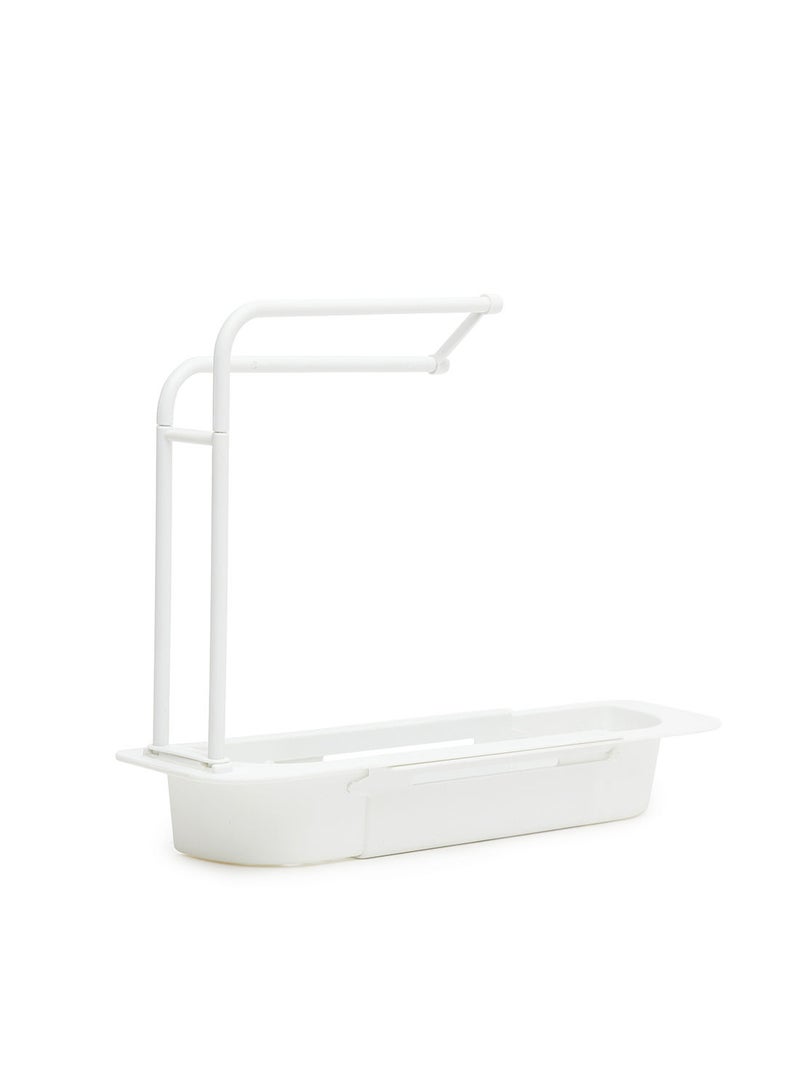 Hot Selling Multi Function Kitchen Sinks Draining Shelf Adjustable Sponge Storage Racks Plastic Sink Holder Kitchen Organizer