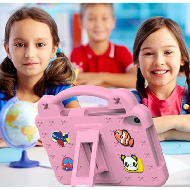 Kids Tablet Case for Samsung tab S10 FE S9 FE/S8/S7, Built-in Kickstand and Handle Shockproof Cute Cover Lightweight Compatible with Galaxy S9 11 inch (SM-X710/X716B/X718U) Pink - Image 5