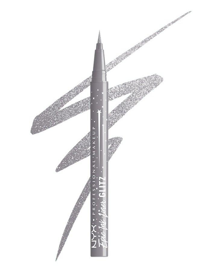 NYX PROFESSIONAL MAKEUP Epic Ink Glitz Metallic Liquid Eyeliner 24HR wear Waterproof Flake-proof Flashy Flare  - Image 2