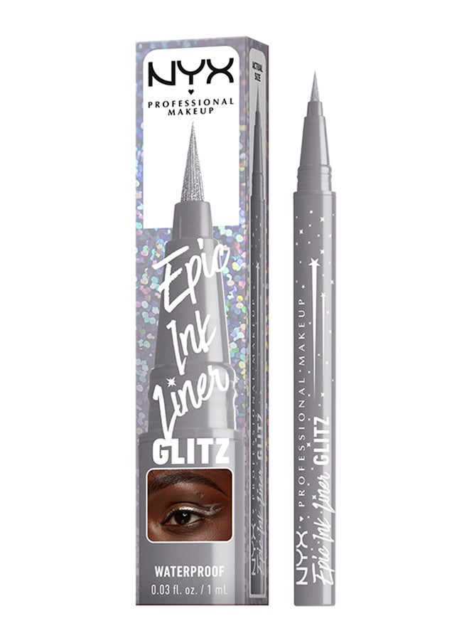 NYX PROFESSIONAL MAKEUP Epic Ink Glitz Metallic Liquid Eyeliner 24HR wear Waterproof Flake-proof Flashy Flare  - Image 1