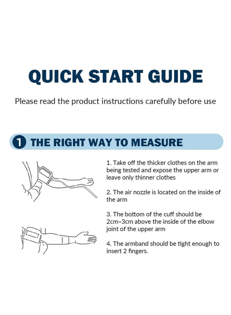 Sisily Arm Blood Pressure Monitor - Digital BP Machine with Voice Broadcast - Large HD Screen, One-Button Operation, Medical Accuracy - Image 3