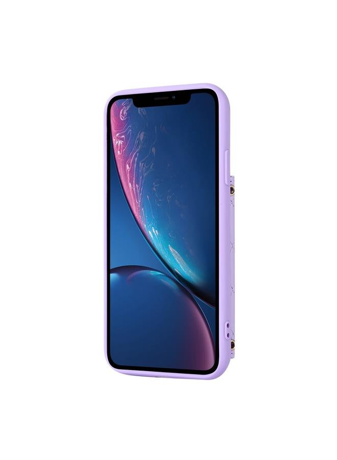 اس-توب جراب لهاتف iPhone XR مع حامل بطاقات أفقي وحلقة وحزام مزدوج - Image 3