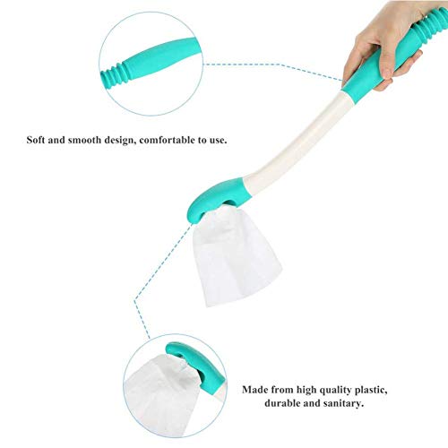 DPOWERFUL Self-Assist Toilet Mobility Aid Self Wipe Assist Tissue Holder Tool Long Reach Toilet Tissue Grip Motion Assistance Supplies 2 Pack - Image 3