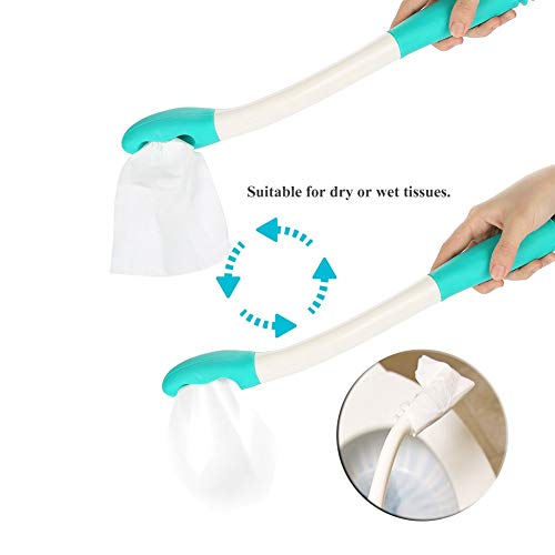 DPOWERFUL Self-Assist Toilet Mobility Aid Self Wipe Assist Tissue Holder Tool Long Reach Toilet Tissue Grip Motion Assistance Supplies 2 Pack - Image 5
